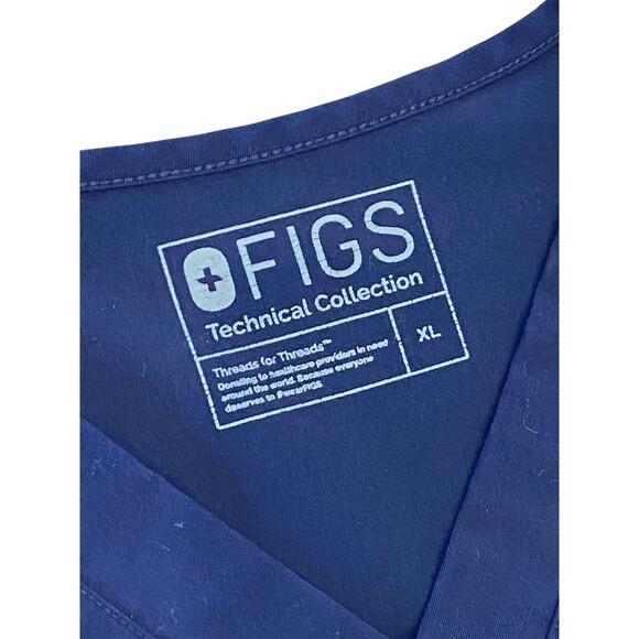 Figs Mens Leon Three-Pocket Scrub Top Size XL Navy Nursing Healthcare Lab FM1500 - Picture 5 of 11